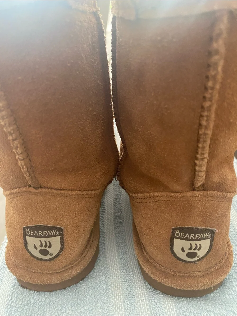 BearPaw Kids Chestnut Suede Shearling Booties